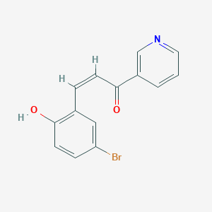 (2Z)-3-(5-bromo-2-hydroxyphenyl)-1-(pyridin-3-yl)prop-2-en-1-one