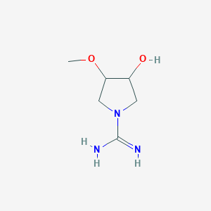 molecular formula C6H13N3O2 B1492861 3-Hydroxy-4-methoxypyrrolidine-1-carboximidamide CAS No. 2098116-38-0