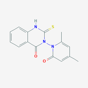 molecular formula C15H13N3O2S B14928624 3-(4,6-dimethyl-2-oxopyridin-1(2H)-yl)-2-sulfanylquinazolin-4(3H)-one 