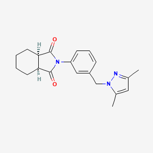 (3aR,7aS)-2-{3-[(3,5-dimethyl-1H-pyrazol-1-yl)methyl]phenyl}hexahydro-1H-isoindole-1,3(2H)-dione