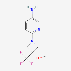 molecular formula C10H12F3N3O B1492864 6-(3-Methoxy-3-(trifluoromethyl)azetidin-1-yl)pyridin-3-amine CAS No. 2098133-25-4