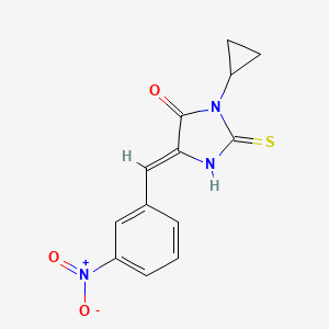 (5Z)-3-cyclopropyl-5-(3-nitrobenzylidene)-2-sulfanyl-3,5-dihydro-4H-imidazol-4-one