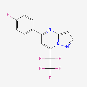 5-(4-Fluorophenyl)-7-(1,1,2,2,2-pentafluoroethyl)pyrazolo[1,5-a]pyrimidine