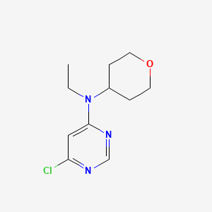 molecular formula C11H16ClN3O B1492865 6-氯-N-乙基-N-(四氢-2H-吡喃-4-基)嘧啶-4-胺 CAS No. 2098026-89-0