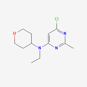 molecular formula C12H18ClN3O B1492866 6-chloro-N-ethyl-2-methyl-N-(tetrahydro-2H-pyran-4-yl)pyrimidin-4-amine CAS No. 2098080-88-5