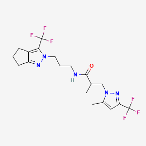 2-methyl-3-[5-methyl-3-(trifluoromethyl)-1H-pyrazol-1-yl]-N-{3-[3-(trifluoromethyl)-5,6-dihydrocyclopenta[c]pyrazol-2(4H)-yl]propyl}propanamide