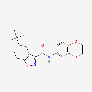 5-tert-butyl-N-(2,3-dihydro-1,4-benzodioxin-6-yl)-4,5,6,7-tetrahydro-1,2-benzoxazole-3-carboxamide