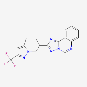 2-{1-[5-methyl-3-(trifluoromethyl)-1H-pyrazol-1-yl]propan-2-yl}[1,2,4]triazolo[1,5-c]quinazoline