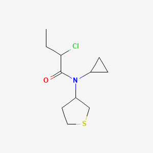 molecular formula C11H18ClNOS B1492869 2-クロロ-N-シクロプロピル-N-(テトラヒドロチオフェン-3-イル)ブタンアミド CAS No. 2098115-81-0