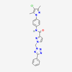 N-[4-(4-chloro-3,5-dimethyl-1H-pyrazol-1-yl)phenyl]-1-[(5-phenyl-2H-tetrazol-2-yl)methyl]-1H-pyrazole-3-carboxamide