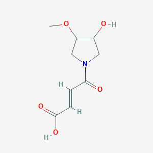 molecular formula C9H13NO5 B1492871 (E)-4-(3-hydroxy-4-methoxypyrrolidin-1-yl)-4-oxobut-2-enoic acid CAS No. 2089542-97-0