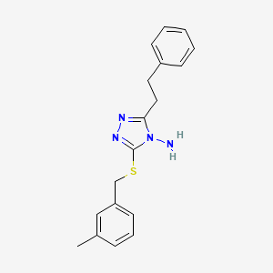 3-[(3-methylbenzyl)sulfanyl]-5-(2-phenylethyl)-4H-1,2,4-triazol-4-amine