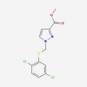 molecular formula C12H10Cl2N2O2S B14928726 methyl 1-{[(2,5-dichlorophenyl)sulfanyl]methyl}-1H-pyrazole-3-carboxylate 