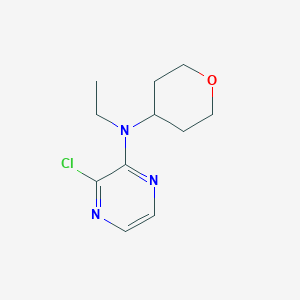 molecular formula C11H16ClN3O B1492873 3-chloro-N-ethyl-N-(tetrahydro-2H-pyran-4-yl)pyrazin-2-amine CAS No. 2098026-86-7