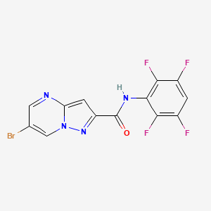 6-bromo-N-(2,3,5,6-tetrafluorophenyl)pyrazolo[1,5-a]pyrimidine-2-carboxamide