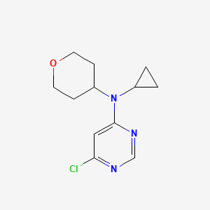 molecular formula C12H16ClN3O B1492876 6-chloro-N-cyclopropyl-N-(tetrahydro-2H-pyran-4-yl)pyrimidin-4-amine CAS No. 2098080-99-8