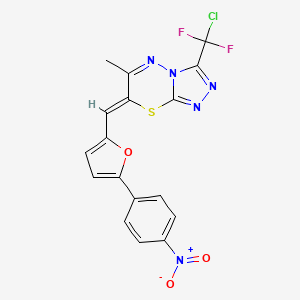 (7Z)-3-[chloro(difluoro)methyl]-6-methyl-7-{[5-(4-nitrophenyl)furan-2-yl]methylidene}-7H-[1,2,4]triazolo[3,4-b][1,3,4]thiadiazine