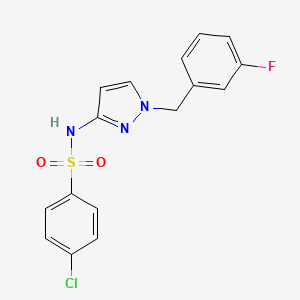 4-chloro-N-[1-(3-fluorobenzyl)-1H-pyrazol-3-yl]benzenesulfonamide