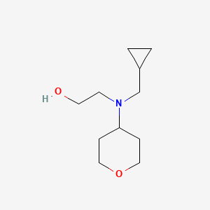molecular formula C11H21NO2 B1492879 2-((环丙基甲基)(四氢-2H-吡喃-4-基)氨基)乙醇 CAS No. 2097984-07-9