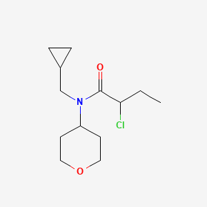 molecular formula C13H22ClNO2 B1492880 2-氯-N-(环丙基甲基)-N-(四氢-2H-吡喃-4-基)丁酰胺 CAS No. 2097984-10-4