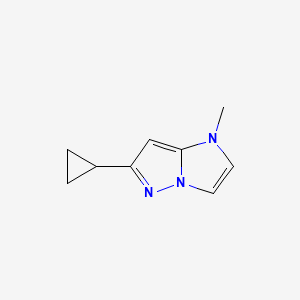 molecular formula C9H11N3 B1492882 6-cyclopropyl-1-methyl-1H-imidazo[1,2-b]pyrazole CAS No. 2098010-03-6