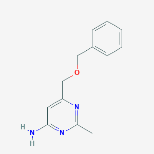 molecular formula C13H15N3O B1492884 6-[(苄氧基)甲基]-2-甲基嘧啶-4-胺 CAS No. 2097997-21-0