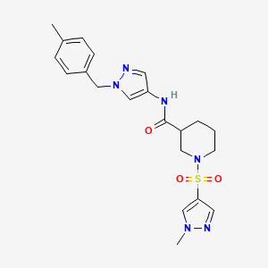 N-[1-(4-methylbenzyl)-1H-pyrazol-4-yl]-1-[(1-methyl-1H-pyrazol-4-yl)sulfonyl]piperidine-3-carboxamide