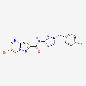 6-bromo-N-[1-(4-fluorobenzyl)-1H-1,2,4-triazol-3-yl]pyrazolo[1,5-a]pyrimidine-2-carboxamide