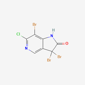 molecular formula C7H2Br3ClN2O B1492889 3,3,7-Tribromo-6-chloro-1H-pyrrolo[3,2-c]pyridin-2(3H)-one CAS No. 1448259-81-1