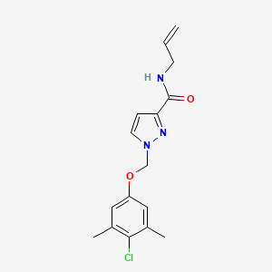 1-[(4-chloro-3,5-dimethylphenoxy)methyl]-N-(prop-2-en-1-yl)-1H-pyrazole-3-carboxamide