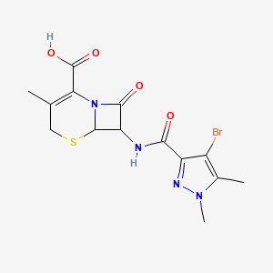 7-{[(4-bromo-1,5-dimethyl-1H-pyrazol-3-yl)carbonyl]amino}-3-methyl-8-oxo-5-thia-1-azabicyclo[4.2.0]oct-2-ene-2-carboxylic acid