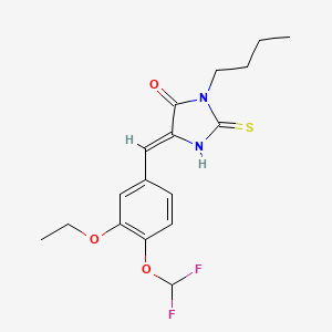 (5Z)-3-butyl-5-[4-(difluoromethoxy)-3-ethoxybenzylidene]-2-sulfanyl-3,5-dihydro-4H-imidazol-4-one