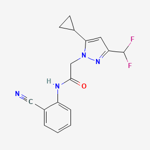 N-(2-cyanophenyl)-2-[5-cyclopropyl-3-(difluoromethyl)-1H-pyrazol-1-yl]acetamide