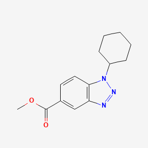 molecular formula C14H17N3O2 B1492896 Methyl 1-cyclohexyl-1,2,3-benzotriazole-5-carboxylate CAS No. 1400645-00-2
