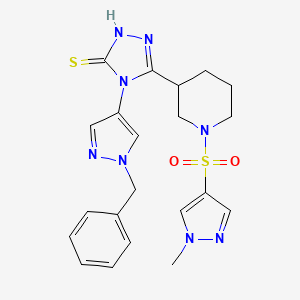 4-(1-benzyl-1H-pyrazol-4-yl)-5-{1-[(1-methyl-1H-pyrazol-4-yl)sulfonyl]piperidin-3-yl}-4H-1,2,4-triazole-3-thiol