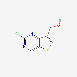molecular formula C7H5ClN2OS B1492898 (2-氯噻吩[3,2-D]嘧啶-7-基)甲醇 CAS No. 1820716-81-1