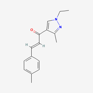 molecular formula C16H18N2O B14929011 (2E)-1-(1-ethyl-3-methyl-1H-pyrazol-4-yl)-3-(4-methylphenyl)prop-2-en-1-one 