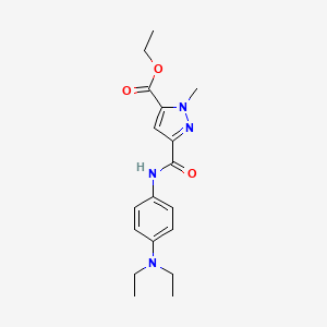 ethyl 3-{[4-(diethylamino)phenyl]carbamoyl}-1-methyl-1H-pyrazole-5-carboxylate