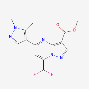 methyl 7-(difluoromethyl)-5-(1,5-dimethyl-1H-pyrazol-4-yl)pyrazolo[1,5-a]pyrimidine-3-carboxylate