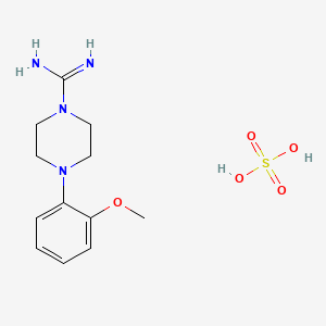 molecular formula C12H20N4O5S B1492905 4-(2-Methoxyphenyl)piperazine-1-carboximidamide sulfate CAS No. 1417569-31-3