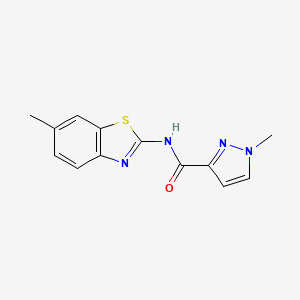 1-methyl-N-(6-methyl-1,3-benzothiazol-2-yl)-1H-pyrazole-3-carboxamide