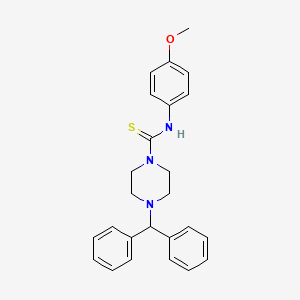 4-(diphenylmethyl)-N-(4-methoxyphenyl)piperazine-1-carbothioamide