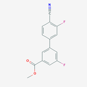 molecular formula C15H9F2NO2 B1492907 Methyl 3-(4-cyano-3-fluorophenyl)-5-fluorobenzoate CAS No. 1393441-84-3
