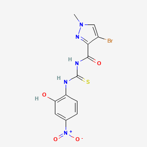 4-bromo-N-[(2-hydroxy-4-nitrophenyl)carbamothioyl]-1-methyl-1H-pyrazole-3-carboxamide