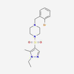 1-(2-bromobenzyl)-4-[(1-ethyl-5-methyl-1H-pyrazol-4-yl)sulfonyl]piperazine