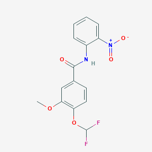 molecular formula C15H12F2N2O5 B14929081 4-(difluoromethoxy)-3-methoxy-N-(2-nitrophenyl)benzamide 