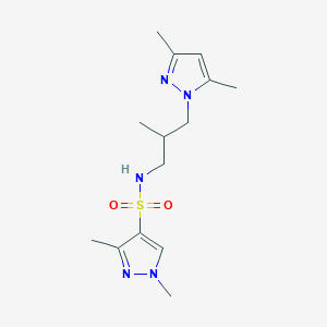 molecular formula C14H23N5O2S B14929109 N-[3-(3,5-dimethyl-1H-pyrazol-1-yl)-2-methylpropyl]-1,3-dimethyl-1H-pyrazole-4-sulfonamide 