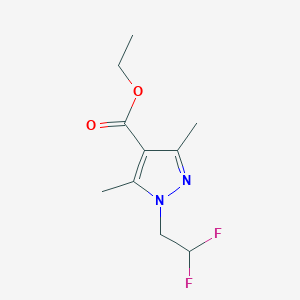 molecular formula C10H14F2N2O2 B1492912 ethyl 1-(2,2-difluoroethyl)-3,5-dimethyl-1H-pyrazole-4-carboxylate CAS No. 1461708-85-9