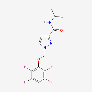 N-(propan-2-yl)-1-[(2,3,5,6-tetrafluorophenoxy)methyl]-1H-pyrazole-3-carboxamide