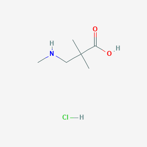 molecular formula C6H14ClNO2 B1492914 2,2-二甲基-3-(甲基氨基)丙酸盐酸盐 CAS No. 141950-15-4